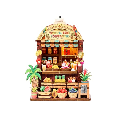 3D Puzzle Fridge Magnet,Decorative Refrigerator Magnet with LED Light - size: Fresh Tropical Island Fruits