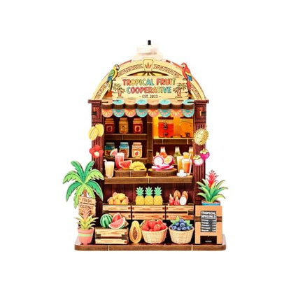 3D Puzzle Fridge Magnet,Decorative Refrigerator Magnet with LED Light - size: Fresh Tropical Island Fruits