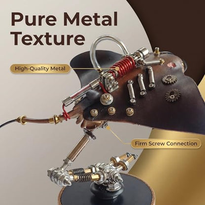 3D Metal Puzzles Model Kits for Adults Steampunk Mechanical Manta Ray 160+ Parts 2-3 Hours Build Screw Assembly Unique Desk Decor Birthday Gift for Father Husband(Stingray) - style: Stingray
