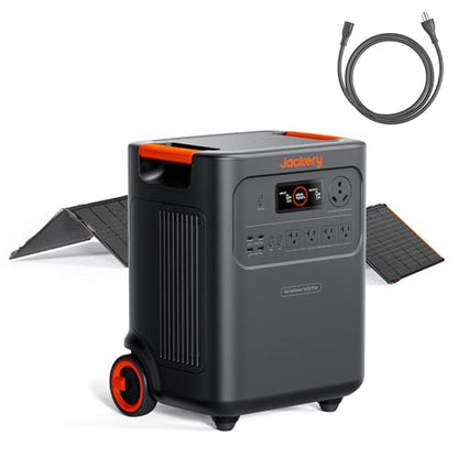 Jackery HomePower 3600 Plus and 500X Solar Panels, 3584Wh, 3600W AC Output - style: HomePower 3600 Plus+500X