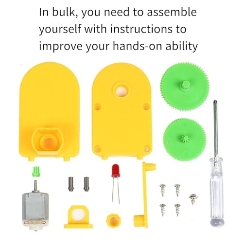 Portable Hand Cranked Power Generator Handheld Crank Generator Science Experiments STEM Building Toy for Student Teen ABS Plastic
