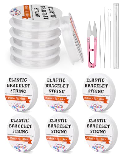 6 Size Stretchy Bracelet String Elastic String for Bracelet Making String - size: 6 Size
