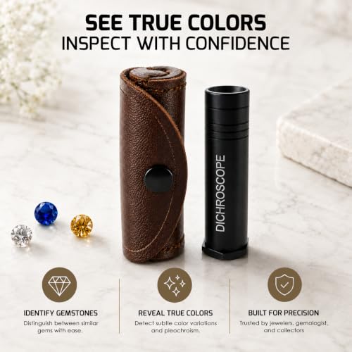 Heavy Duty Calcite Dichroscope Gemstone Tester Trichoic Pleochroic Colors Gemstone Identification Gemstones Gemological Testing Diamond Jeweler Tool Metal Body Gemology