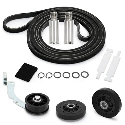 Upgraded RB170002 Dryer Repair Kit for Speed 1992 & Newer SM Dryer, Include RB170002 Dryer Roller Kit, D516792 Dryer Idler Pulley, 93.3'' D511255P Dryer Belt & RB170003 Dryer Drum Glide Kit