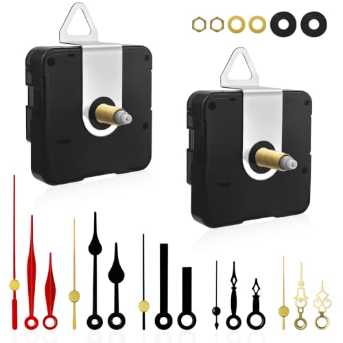 2PCS Clock Mechanism Kit, Quartz Clock Movement Replacement - size: 2PCS + 5 Pairs