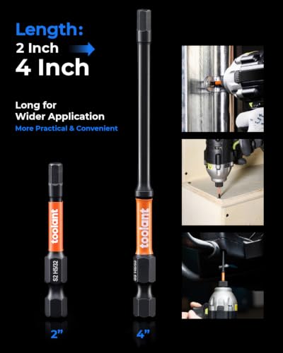 toolant SAE Impact Allen Wrench Drill Bit Set, 10-Piece, 4-inch - size: 4" 10PCS(5/64"-5/16")
