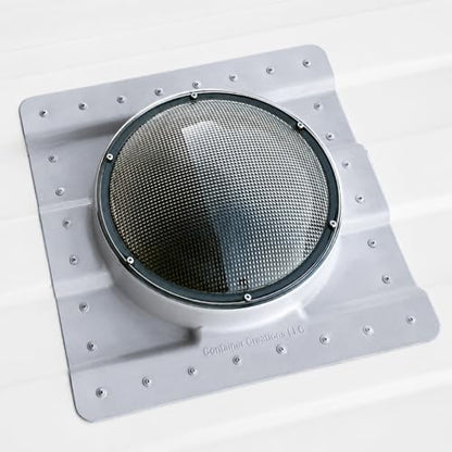 SkyDOME Extra-Large Skylight for Shipping Containers - Solar Lighting for Conex Container - Premium 12-inch Polycarbonate Dome Skylight - Natural Solar Light, Container Accessory, Easy to Install - size: Dome Skylight