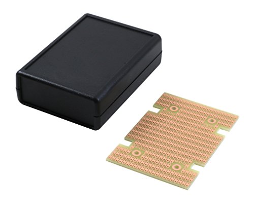 KIT-1593L Box + PCB, Black ABS Plastic, with PR1593L PCB, 3.6 x 2.6 x 1.1 in