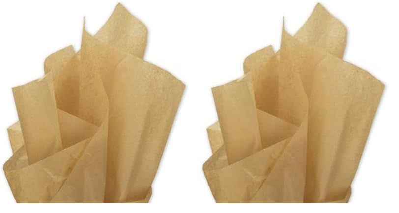 Solid Kraft Tissue Paper - 96 Sheets 20 Inch x 30 Inch Premium Quality Tissue Paper A1 Bakery Supplies (Pack of 2) - size: 96 Count (Pack of 2)