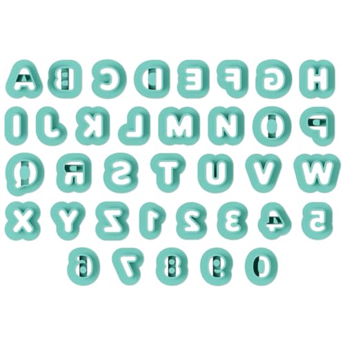 ACRNIGHEET 26pcs Alphabet Shape and 10pcs 0-9 Number Clay Cutters, Polymer Clay Cutting Tools for Earrings Jewelry Making, Clay Jewelry Making Kit, Letter Cutters - style: Letters and numbers theme (36 pcs)