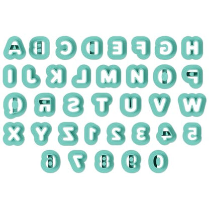 ACRNIGHEET 26pcs Alphabet Shape and 10pcs 0-9 Number Clay Cutters, Polymer Clay Cutting Tools for Earrings Jewelry Making, Clay Jewelry Making Kit, Letter Cutters - style: Letters and numbers theme (36 pcs)