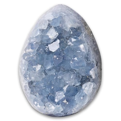 400-600g Natural Celestine Cluster, Blue Crystal Geode Cave,Geode Decor,Home Office Decoration, Crystal Healing, Feng Shui Decoration, Spiritual Balance,1Pc