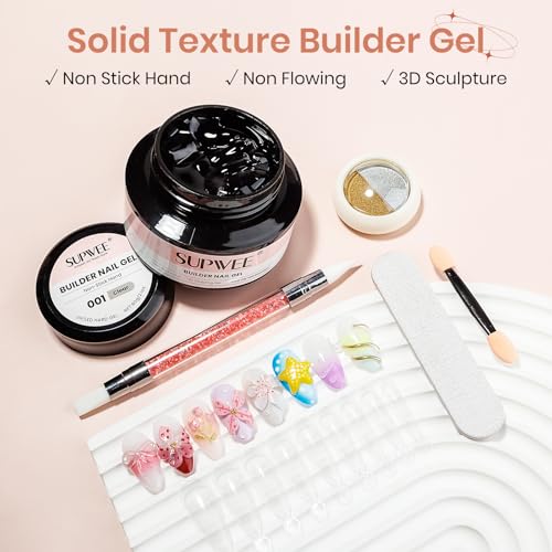 Solid Builder Nail Gel, 60g Clear 3D Nail Sculpting Hard Gel - color: Aqua Clear