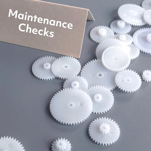 MECCANIXITY Pack of 64 Plastic Gear Set Single Double Reduction Gear for DC