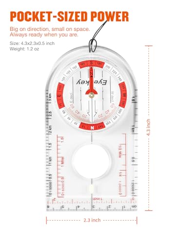 Eyeskey Advanced Orienteering Compass for Hiking & Navigation - color: EK40-6