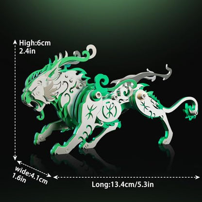 FILASLFT 3D Metal Puzzles for Adults,Mechanical Model Kit Green Bi an - color: C6-bi An-green