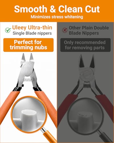 U02 Ultra-thin Single Edge Model Nippers 4.9in Plastic Sprue Cutter - color: Orange