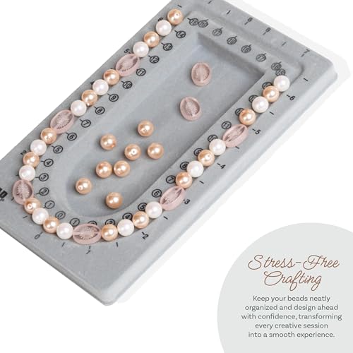 The Beadsmith Mini Bead Board, Grey Flocked - size: 16" - 1 Channel