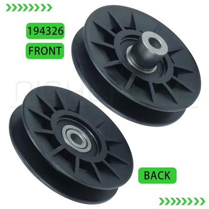 2 Pack 532194326 Idler Pulley with 532194327 Idler Pulley - color: A29 2x532194326+1x532194327+1/2x92 Belt