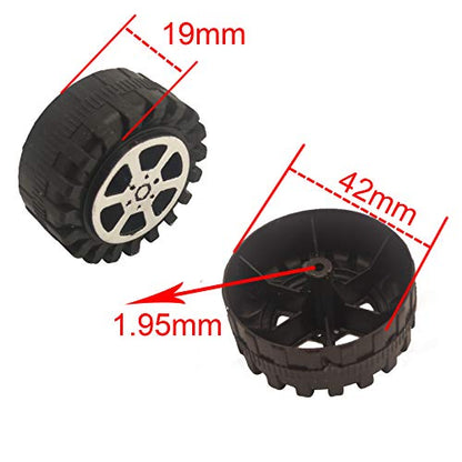 EUDAX 50pcs Plastic Roll 2mm Dia Shaft Toys Wheel and 25Pcs STEM Shaft Round Rod Axles for DIY Toy RC Car Truck Boat Helicopter Model Part