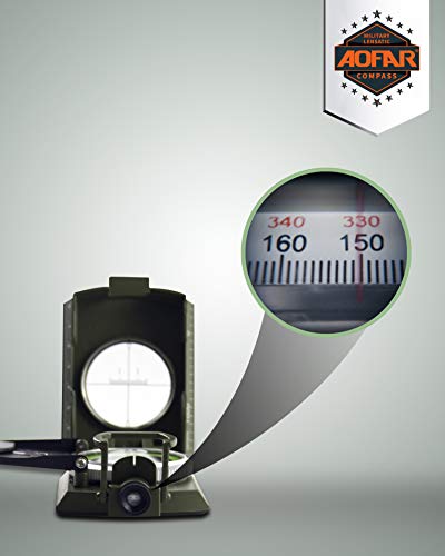 AOFAR AF-4074 Military Compass for Hiking,Lensatic Sighting Waterproof,Durable,Inclinometer for Camping,Boy Scount,Geology Activities Boating - color: Camouflage