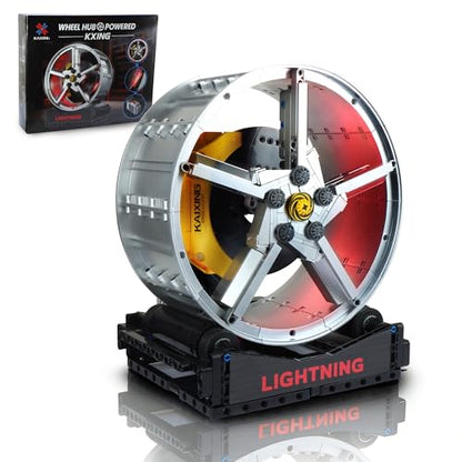 Motorized LED Race Car Wheel Hub Building Set 360°Rotate 578PCS Age 8+ - style: T2022