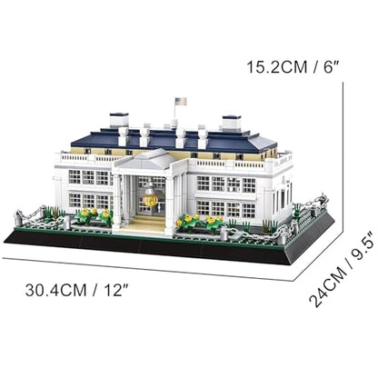 894Pcs White House Building Set World Landmark Architecture Model Collectible Toy for Kids and Adults - color: White House