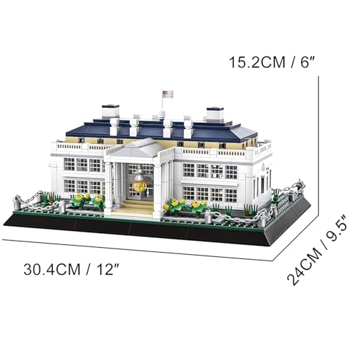 894Pcs White House Building Set World Landmark Architecture Model Collectible Toy for Kids and Adults - color: White House