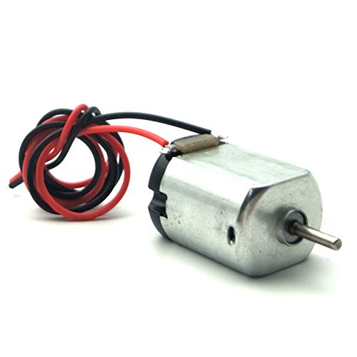 EUDAX 15 Pcs Rectangular DC Motor Mini Electric Motor 1.5-3V 24000RPM with 9.8" Lead Wires with Motor Mounting Bracket Holder for DIY Toys