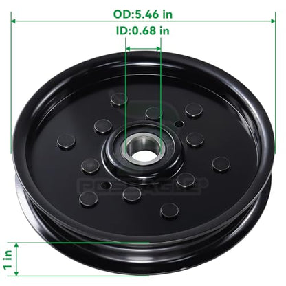 AUC16698 Idler Pulley for John Deere Z425 Z225 Z445 Lawn Tractors - size: 1xAM106627