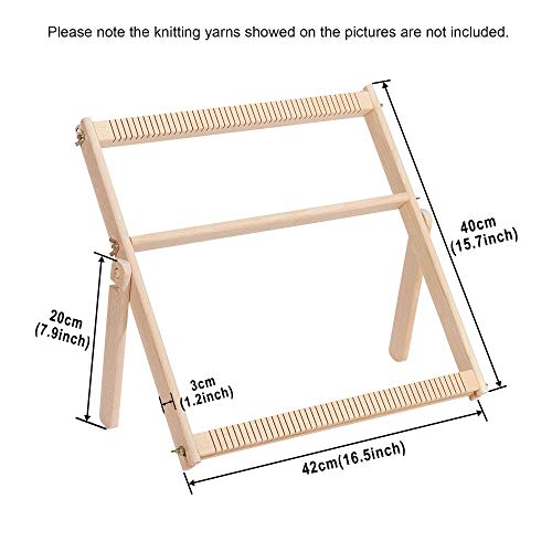 WILLOWDALE Weaving Loom for Kids, 16.5" L x 15.7" W Wooden Loom Kit - size: Small