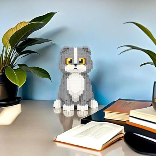 Larcele 985 Pcs Scottish Fold Cat Pet Micro Building Blocks Kids 8+ KLJM-05 - style: Scottish Fold