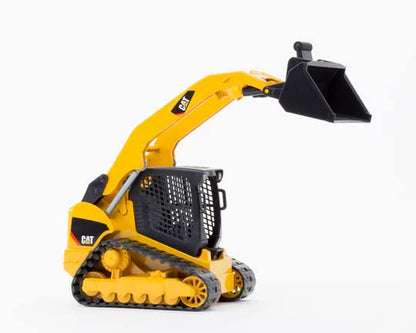 Bruder 02137 Construction Realistic CAT Compact Track Loader with Adjustable and Lockable Loading Arm and Moveable Rubber Chains - Ages 3+