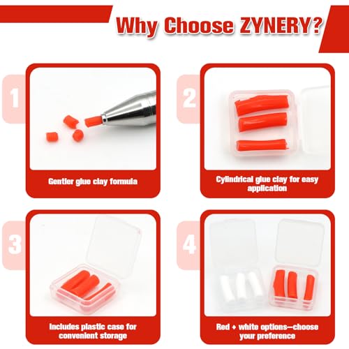 ZYNERY 24 Pcs Glue Clay Refills Paint Pen for Diamond Art Pen Tools, Diamond Refillable Paint Pens for Rhinestones, Gem Art Rhinestone Picker Tool for 5D Gem Painting (8 Boxes) - color: 24 Glue (8 boxes)