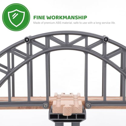 Wooden Train Track Bridge, Train Bridge Accessory for Railway Set