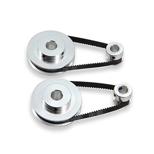 2PCS Set GT2 Synchronous Wheel 20&60 Teeth 10mm Bore Aluminum Timing Pulleys with 2PCS Length 200mm Width 6mm Belt (20-60T-10B-6) - style: 20-60T-10B-6