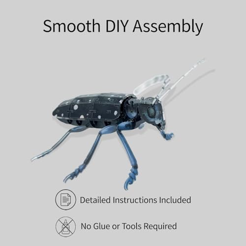 3D Acrylic Insect Puzzle DIY Bug Model Kit Animal STEM Gift - color: Longhorn Beetle