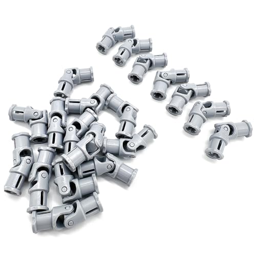 80pcs New Light Grey Universal U Joint 3L Compatible with legoes (61903/62520c01) Suspension & Drivetrain Robot Motor Robotics Advanced Building mindstorms EV3 NXT Part - color: Gray