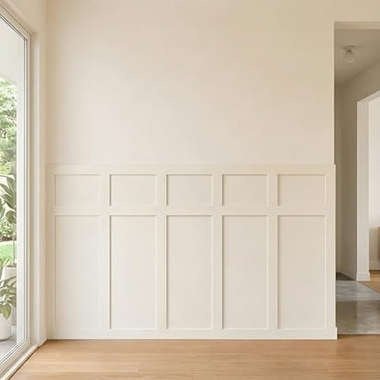 Board and Batten Wall Panel Kit, Paintable Wainscoting Panels