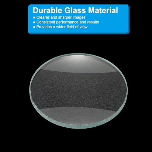 PATIKIL Concave Lens, 160mm Focal Length 60mm (2.4") Diameter Round Glass Magnifying Telescope Lens Trial Set Ground Edge for Lab Physics Class Optics Scientific Experiments, Cyan, 6Pcs - size: 2.4inch