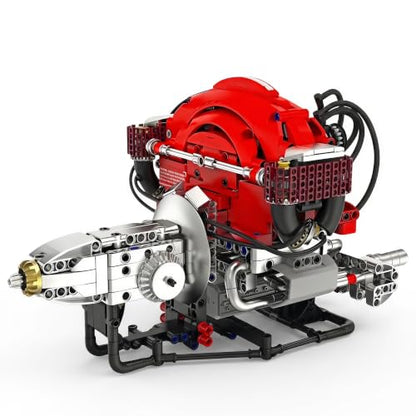 H4 Engine Model Kit, 868 Pieces, Motorized Working Engine