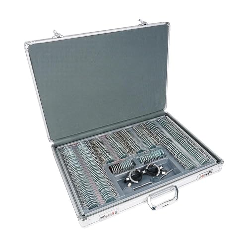 266-PC Optical Trial Lens Set Kit for Optometrists Optometry Trial Lens Set 0.25D Precision Steps with Lockable Case
