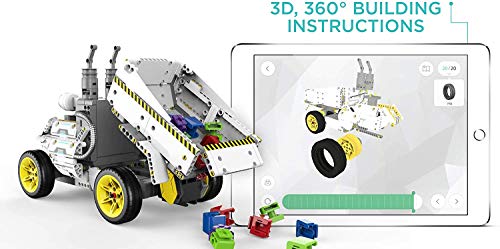 UBTECH JRA0203 JIMU Robot BuilderBots Series: Overdrive Kit/App-Enabled Building and Coding STEM Learning Kit (410 Parts and Connectors), Yellow
