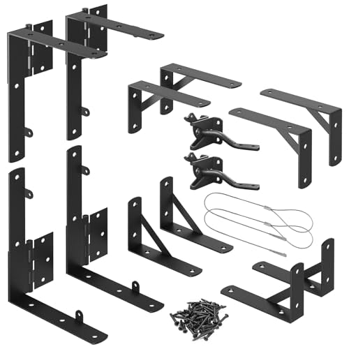 2 Set Gate Frame Fence Kit with Gate Latch,Heavy Duty Anti Sag Gate Kit, Gate Corner Brace Bracket Hardware for Wooden Privacy Fence Gate Garden Wooden Driveway Gates, Shed Doors, Corral
