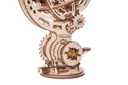 EWA Eco-Wood-Art Kinetic Globe 3D Wooden Puzzle, Mechanical Model Kit, 205 Pieces, Wood