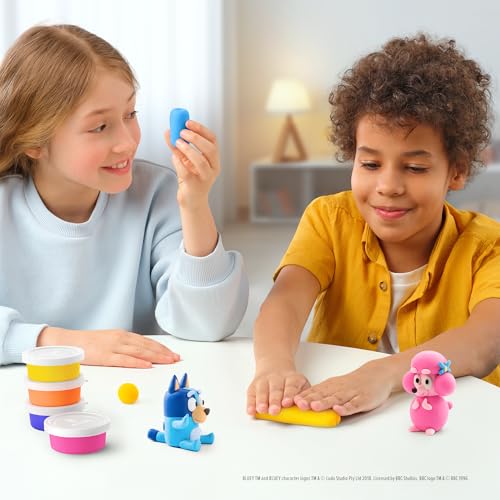 HEY CLAY Air Dry Clay Modeling Magic Clay Kit for Kids 3+, Bluey & Friends - color: Bingo