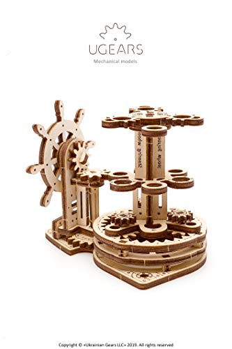 UGEARS Mechanical Wheel Organizer Model Set Educational Mechanical Model Kit with Moving Parts, STEM DIY for Adults and All Family 3D Wood Model Kit