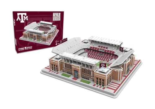 Pro Lion 3D Jigsaw Puzzle of Kyle Field Stadium Construction Building Kits - 178 Pieces| Texas A&M Aggies Football League Gifts for Boys, Adults, Men, Kids Aged 7+| Puzzles Games Kit for Creative Fan - color: Texas A&m Aggies