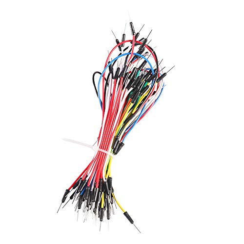 DORHEA 130pcs Solderless Flexible Breadboard Jumper Wires Cable Male to Male Compatible with Arduino Breadboard and Circuit Board (2 Pack)