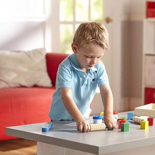 Melissa & Doug Shape, Model, and Mold Clay Activity Set - 4 Tubs of Modeling Dough and Tools